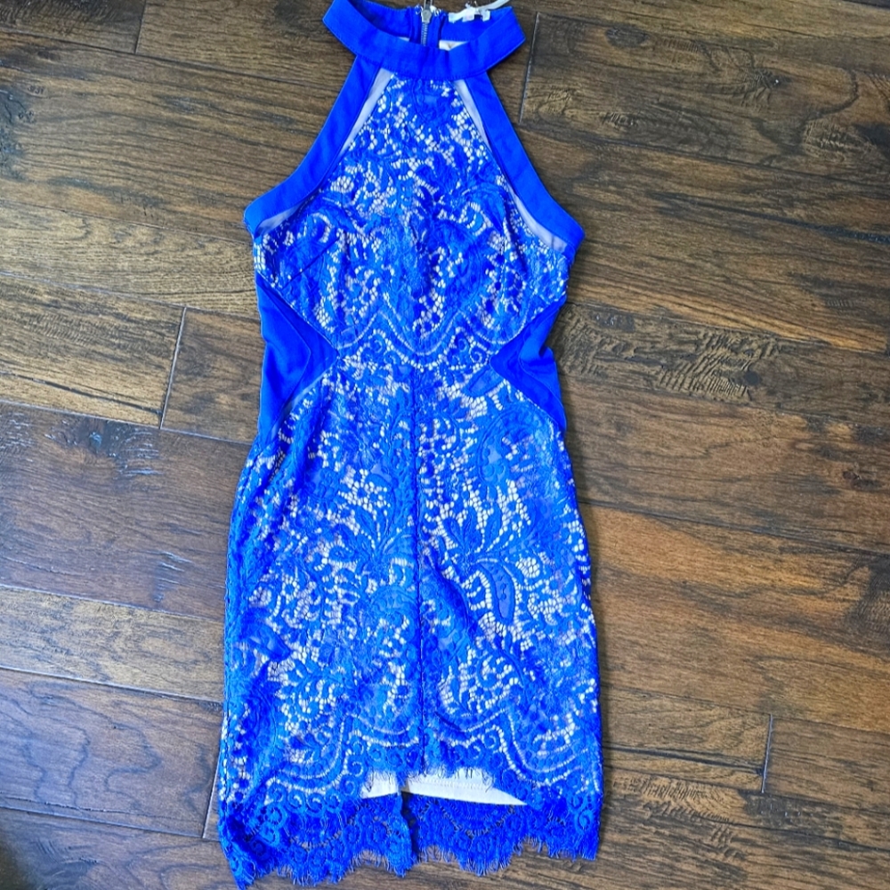 Lace Cocktail Dress 👗 Royal Blue Small